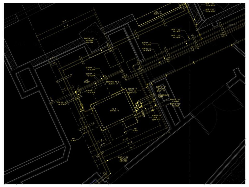 Hotel — Brooklyn, NY (condenser water, hot water, refrigeration) — MEP shop drawing 3 of 4