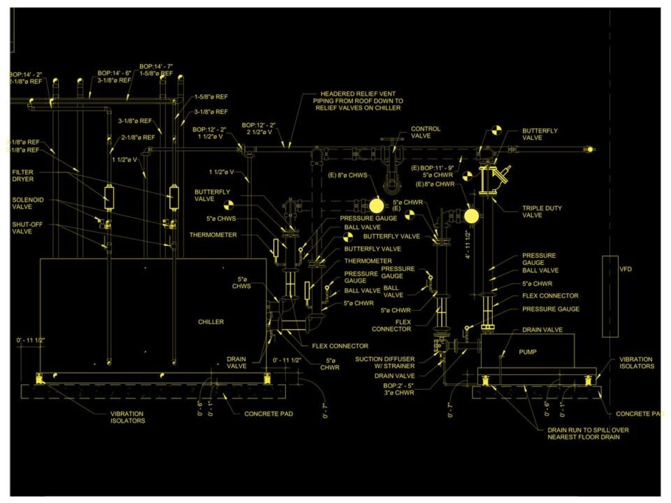 Industrial HVAC upgrade — NYC metro (chilled water plant) — MEP shop drawing 4 of 4