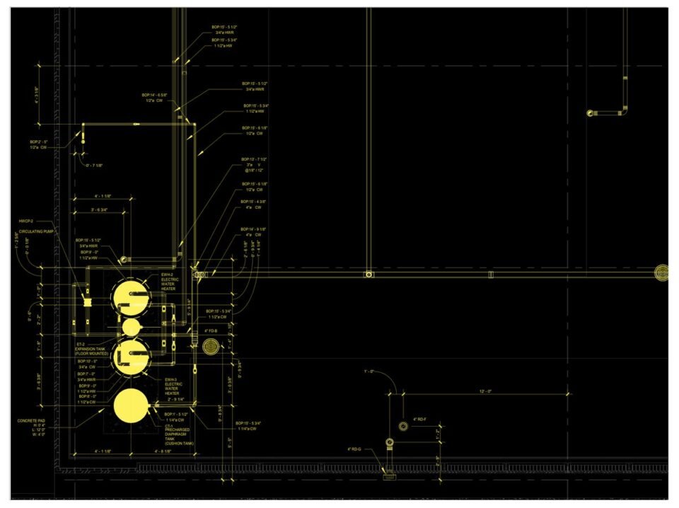 Medical office — New Jersey (plumbing, water heating) — MEP shop drawing 3 of 4