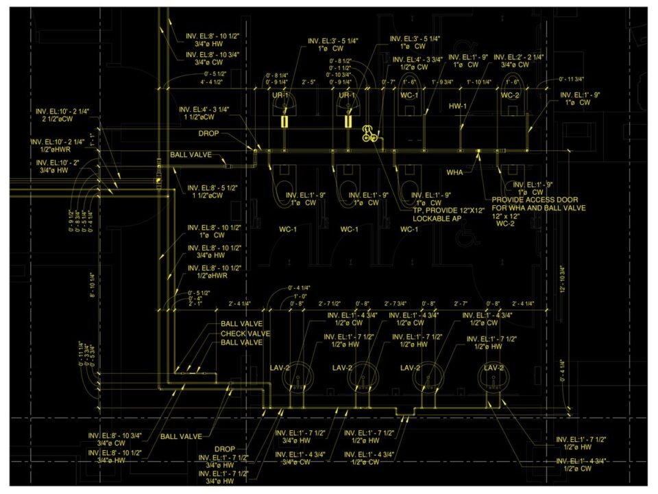 School — Elizabeth, NJ (plumbing and vapor-mitigation vent) — MEP shop drawing 2 of 4