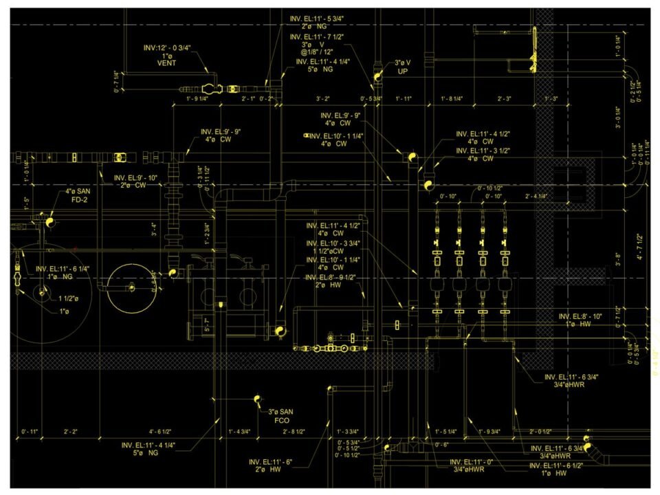 School — Elizabeth, NJ (plumbing and vapor-mitigation vent) — MEP shop drawing 3 of 4