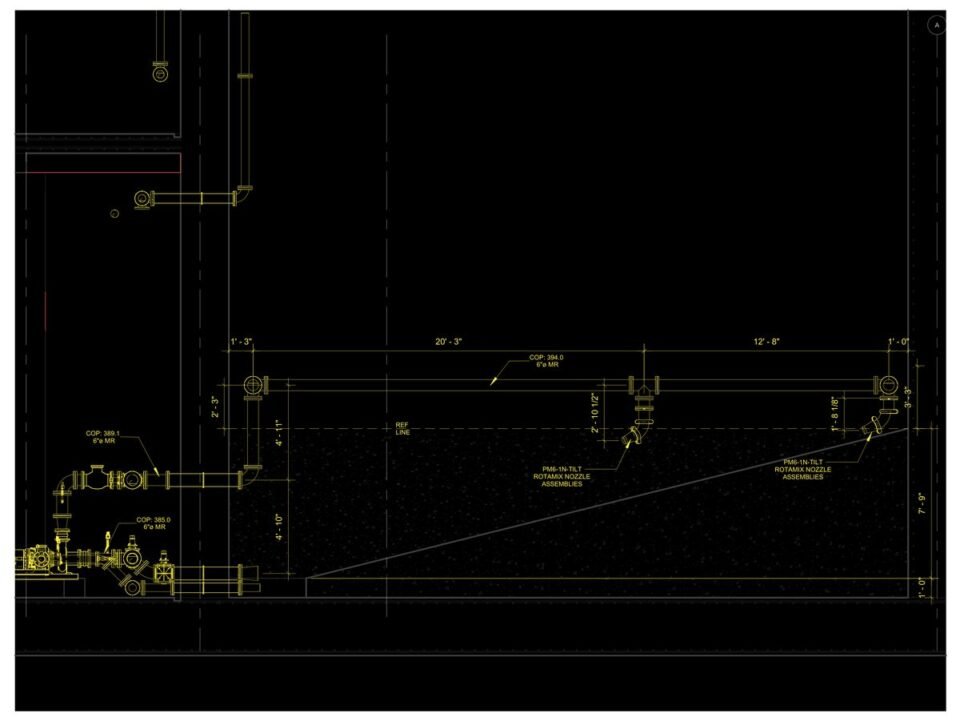 Water filtration plant — Westchester County, NY (flanged ductile iron) — MEP shop drawing 3 of 4